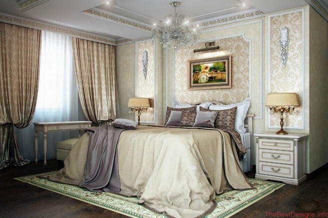 Bedroom Design In Classic Style White Palette