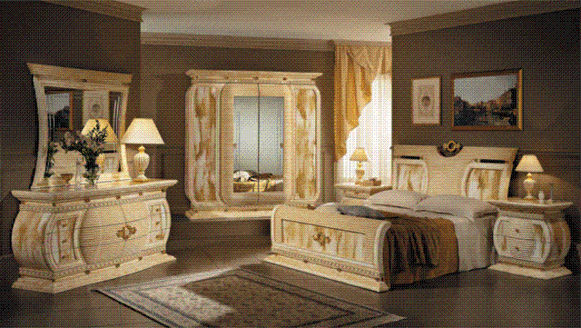 Classic royal luxury bedroom furniture