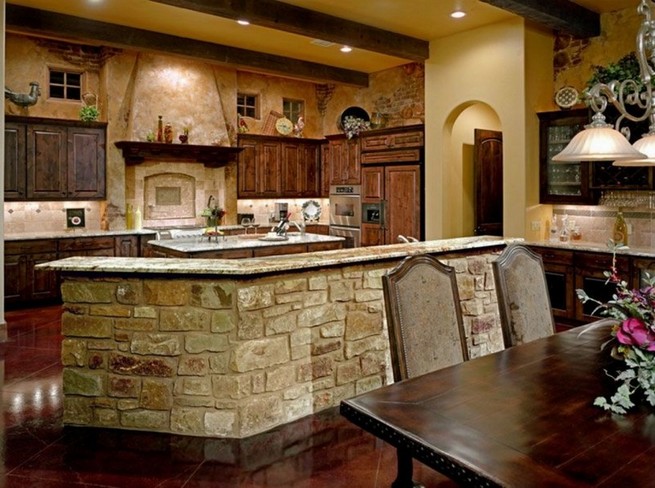 French country kitchen rustic