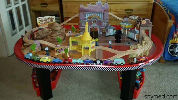 lego and train table