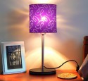 Bedside table lamps purple