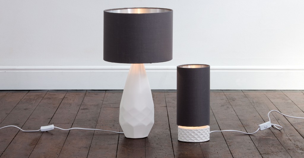 Bedside table lamps white