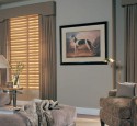 Living room curtains with blinds