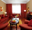 Living room curtains red