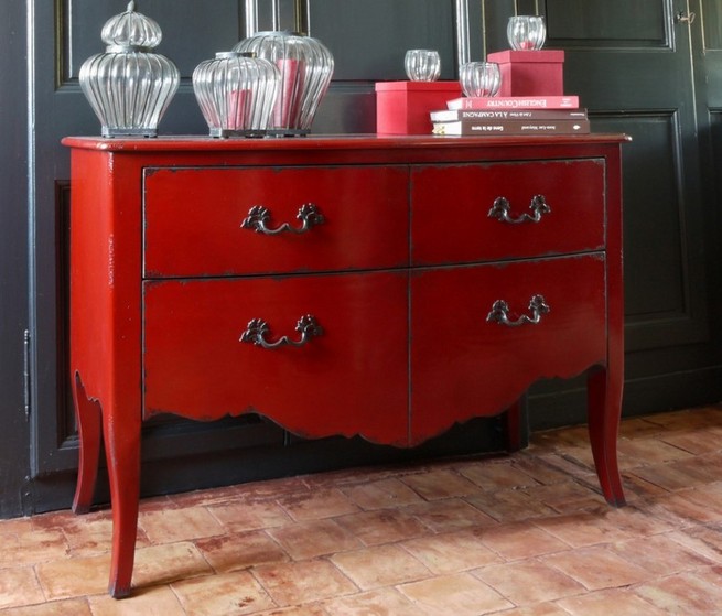 Dressers painted red