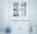 White dressers with doors