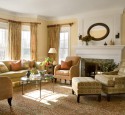 Arranging living room furniture at an angle