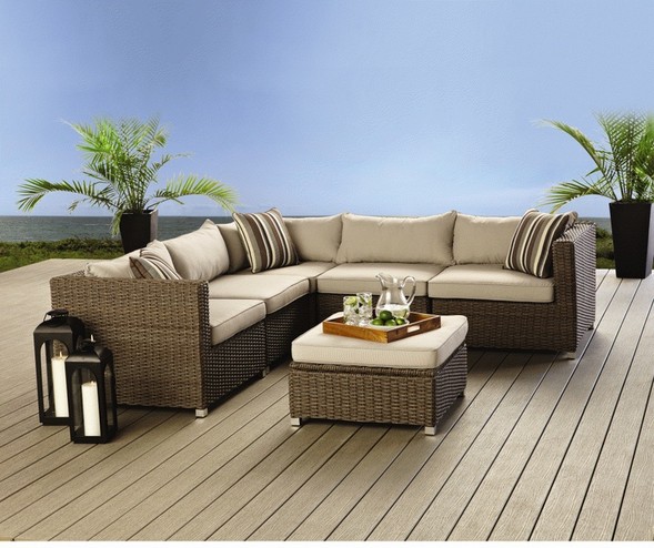 Comfortable and convenient patio sectional
