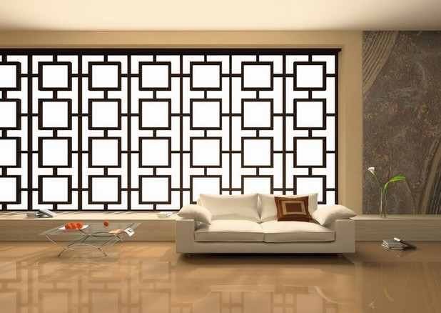 Retro living room wall