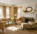 Living room furniture layout ideas with corner fireplace