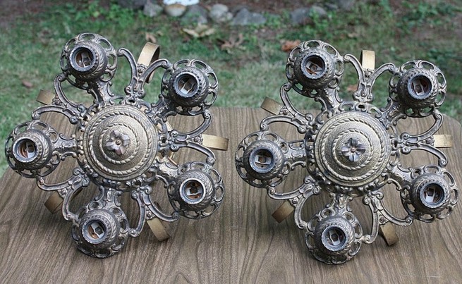 Antique wrought iron lighting fixtures
