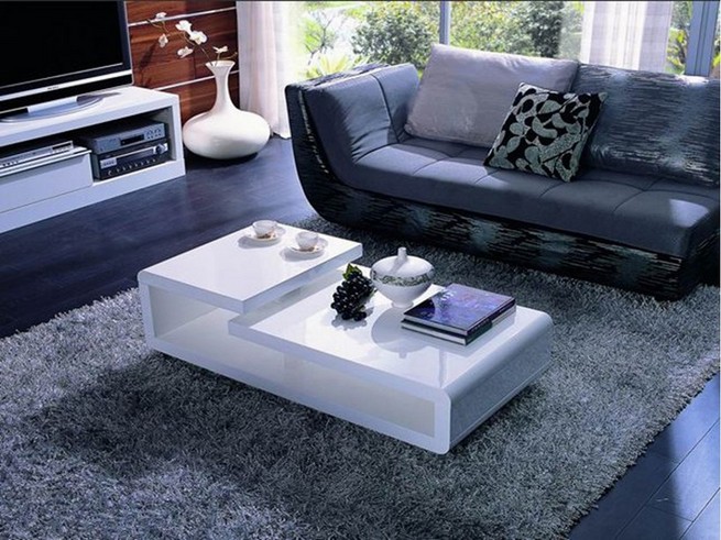White lacquer coffee table modern