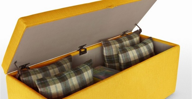 Storage bench yellow