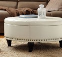 Round coffee table into ottoman