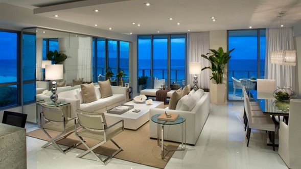 Living room arrangements with bay window