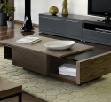 Wood coffee table with storage