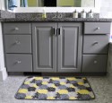 Kitchen rug blue yellow