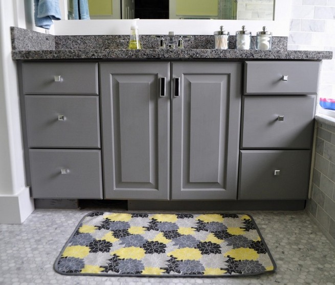 Kitchen rug blue yellow