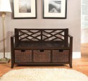 Storage bench with back