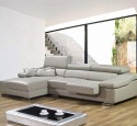 Small spaces sectional sofa grey