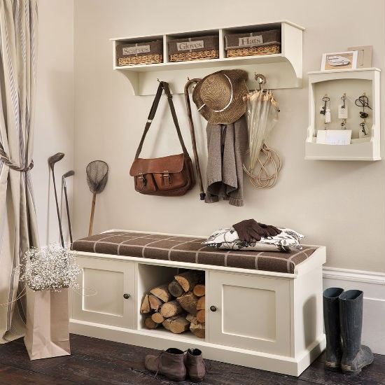 Storage bench and shelf