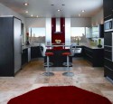 Kitchen rugs in red