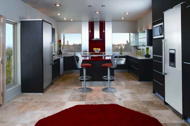 Kitchen rugs in red