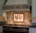 Kitchen backsplash tile murals