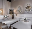 White coffee table and end tables