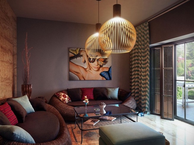 Wall color ideas for living room with brown furniture