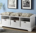 Storage bench white