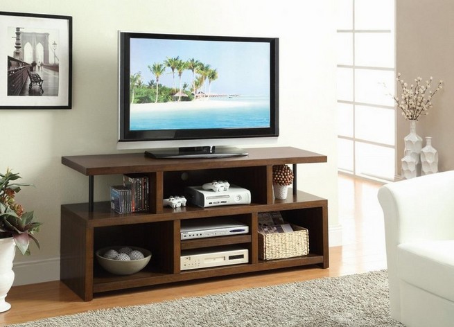 Tv stand contemporary wood