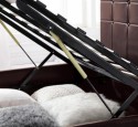 Berlin faux leather ottoman bed in brown