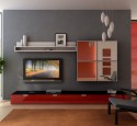 Wall mirrors red