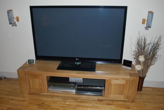 Large tv stands oak