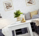 White coffee table decor