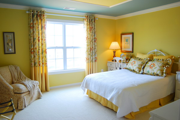 Lemon curtains for living room