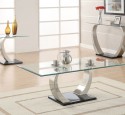 White coffee table glass