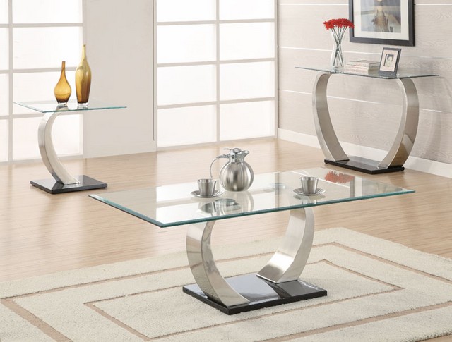 White coffee table glass