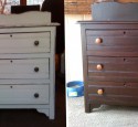 Painted dressers before and after
