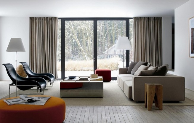 Curtains for brown living room