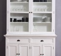 White dressers with hutches