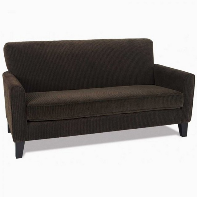 Furniture arrangement for living room with fireplace