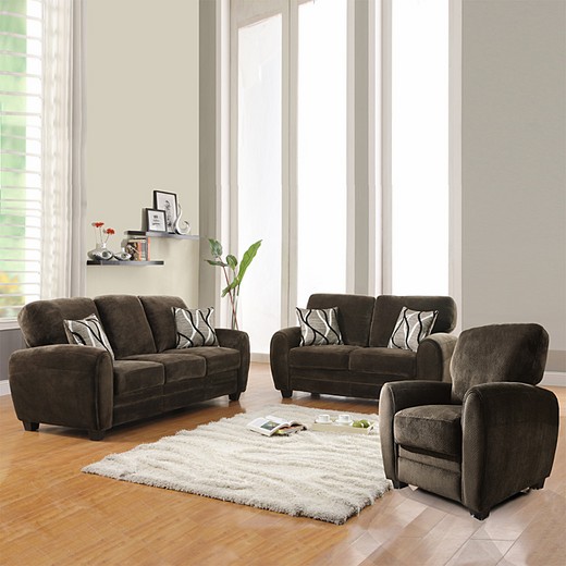 3 piece living room set microfiber