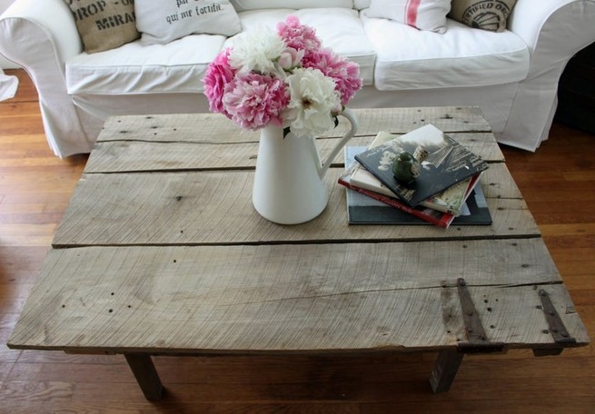 White coffee table rustic