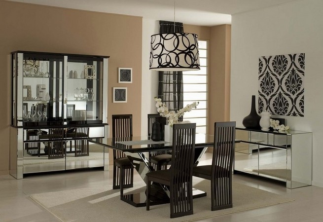 Wall mirrors dining room