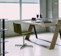 Coaster home office computer desk walnut wood finish and glass top