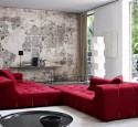 Living room design ideas with corner fireplace