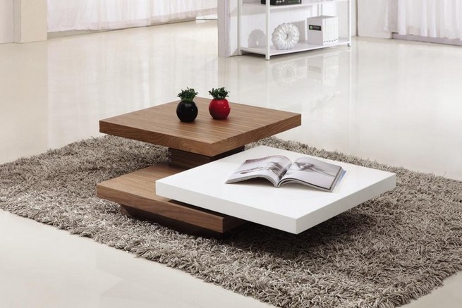 Elegant white coffee table