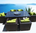 Patio sectional dining set